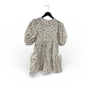Christina White Floral Kids Dress